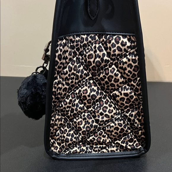 Betsey Johnson | Leopard Quilted Tote w/ Charm & Crossbody Strap